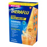 Theraflu Severe Cold Relief Daytime Powder, Honey Ginger, 6 CT, thumbnail image 2 of 5