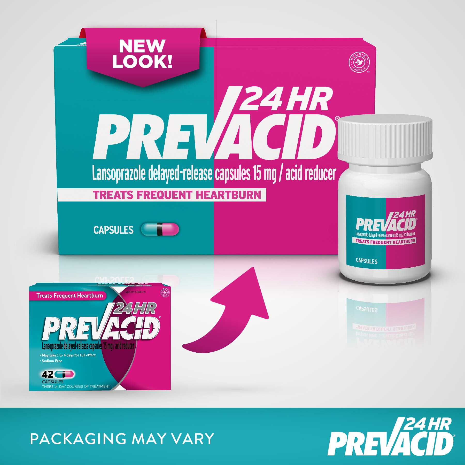  Prevacid 24HR Lansoprazole Proton Pump Inhibitor (PPI) for Heartburn Relief 