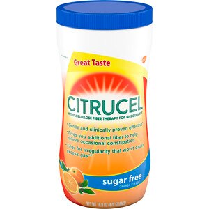 Citrucel Sugar Free Orange Methylcellulose Fiber Therapy Powder for Regularity, 16.9 OZ