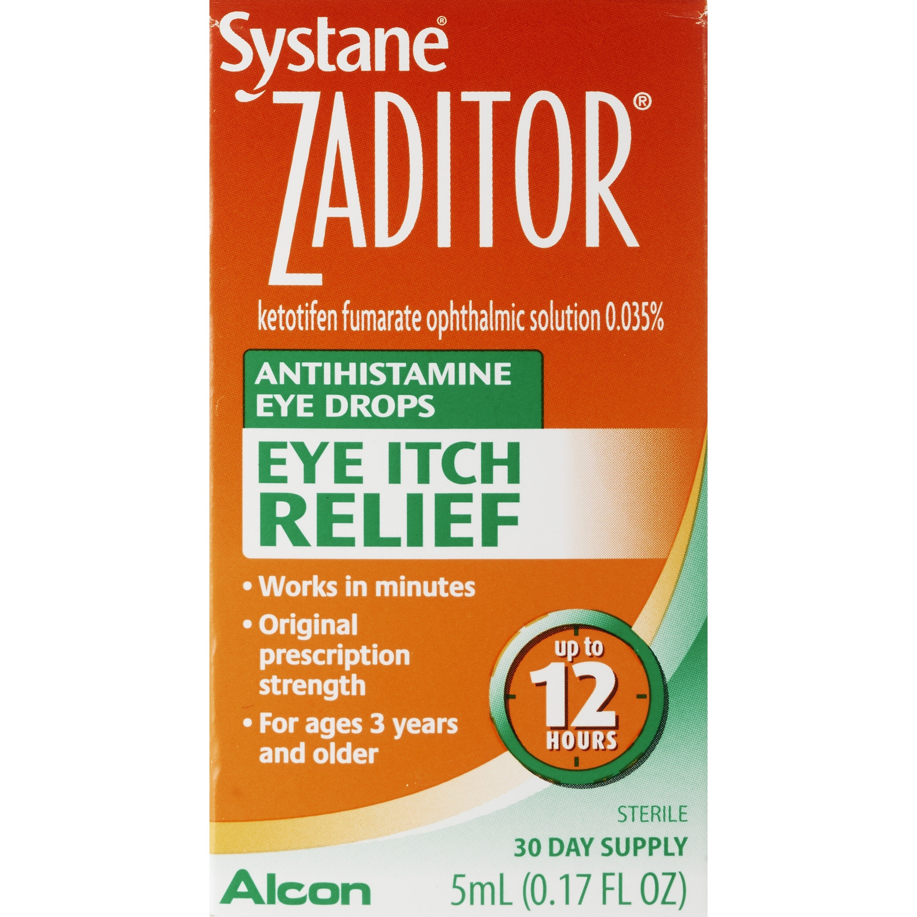 Zaditor Antihistamine Itch Relief Eye Drops, 0.16 Fl Oz - 0.17 Oz , CVS