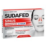 Sudafed Maximum Strength 12HR Non-Drowsy Sinus Congestion, 20 CT, thumbnail image 5 of 5
