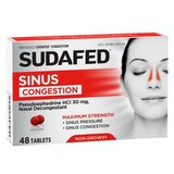 Sudafed Sinus Congestion Maximum Strength Decongestant Tablets, 48 CT, thumbnail image 5 of 5