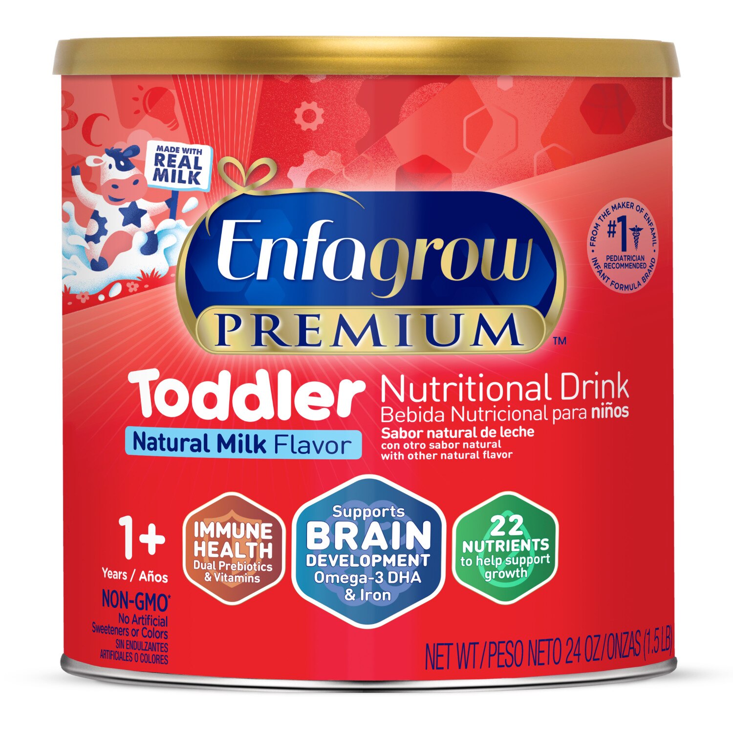 Enfagrow Toddler Next Step Natural - Leche en polvo, 24 oz