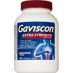 Gaviscon, Extra Strength Antacid Chewable Tablets, Original, 100 Ct , CVS