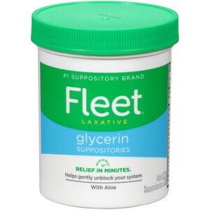 Fleet Laxative Glycerin Suppositories for Adult Constipation, 50 CT