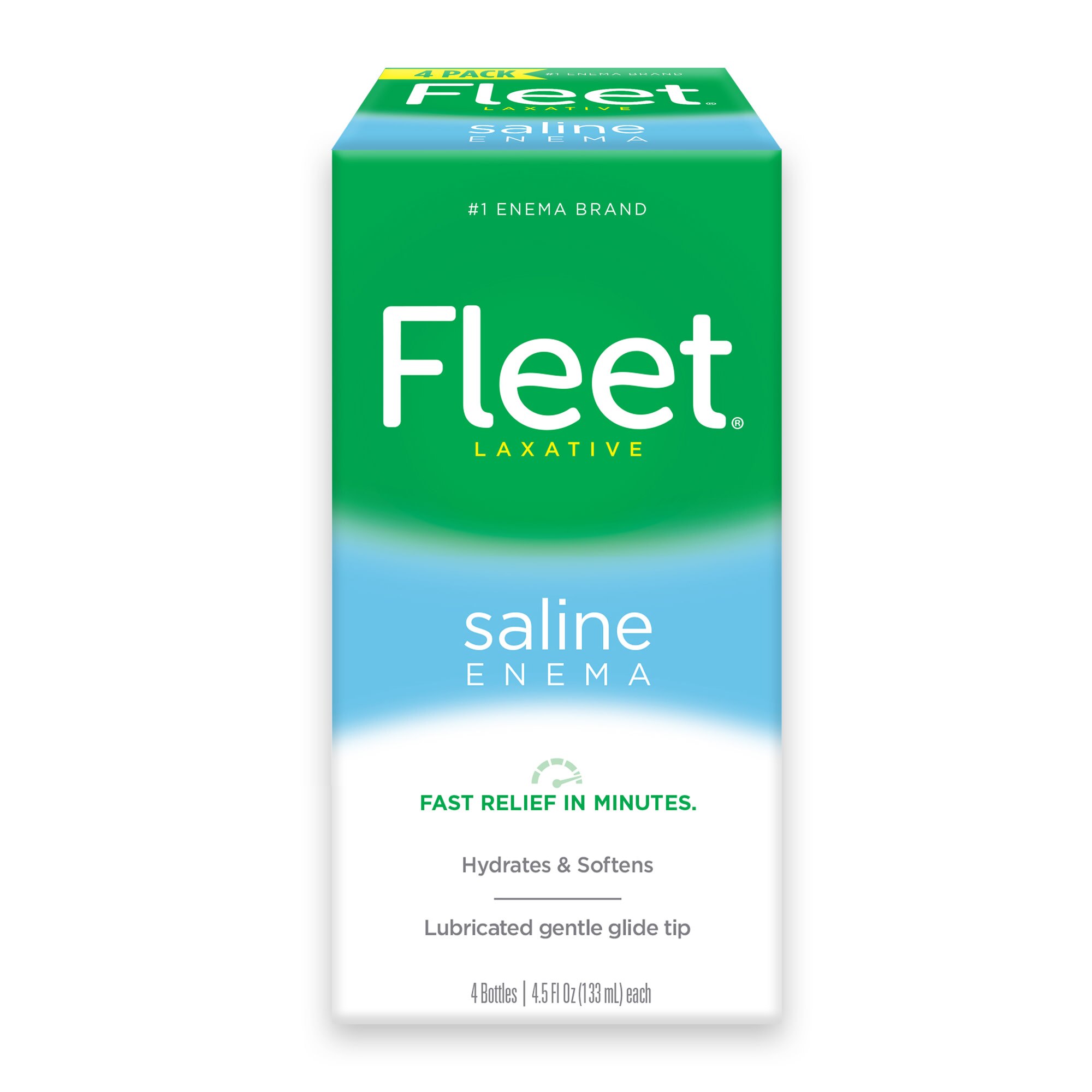 Fleet Laxative Saline Enema, 4 Ct - 4.5 Oz , CVS