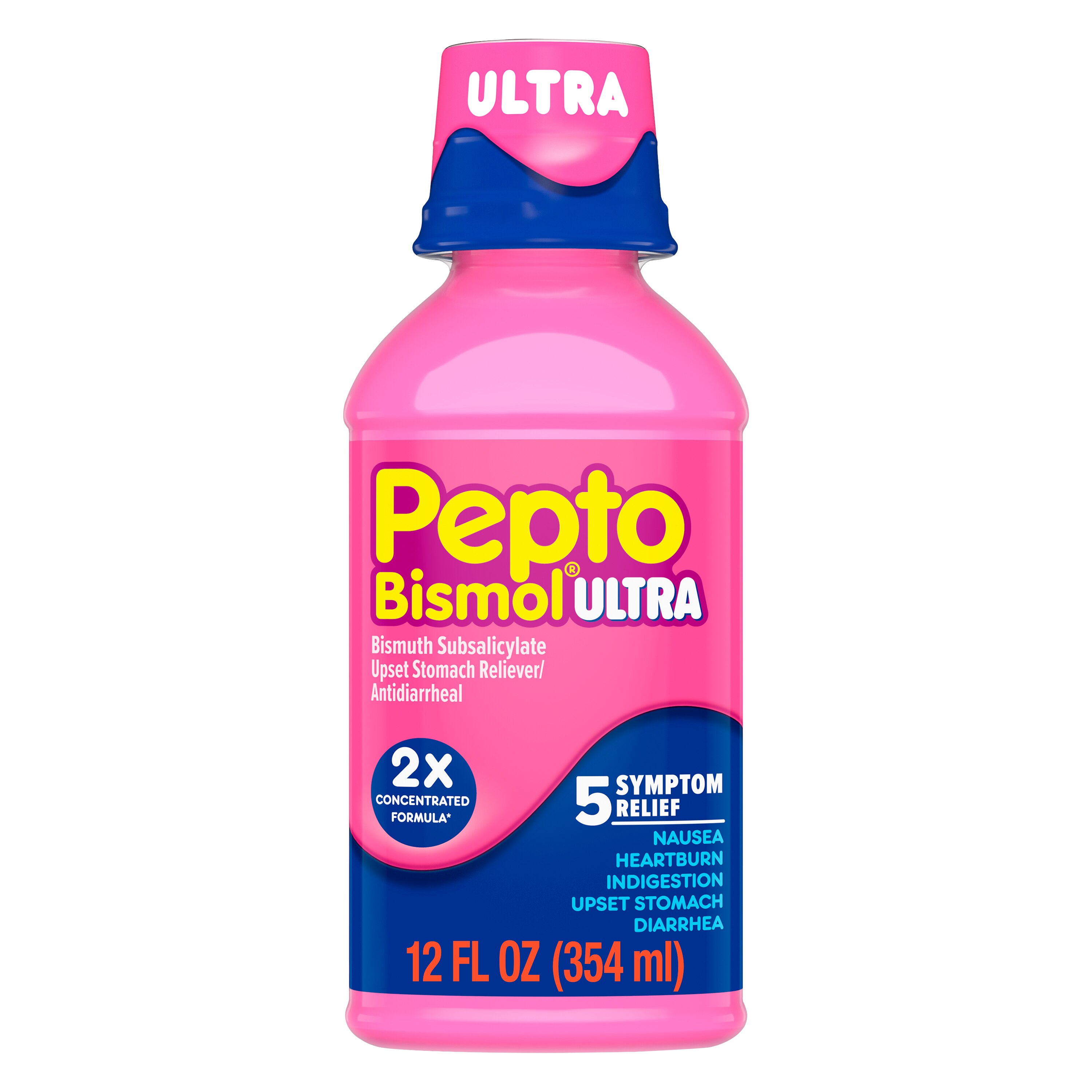 Pepto Bismol Ultra 5 Symptom Relief Liquid, Original, 12 Oz , CVS