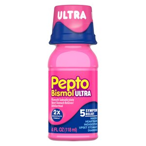 Pepto Bismol Ultra Liquid 5 Symptom Relief, Original Flavor 4 Oz , CVS