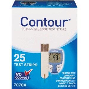 Contour Blood Glucose Test Strips, 25 Ct , CVS