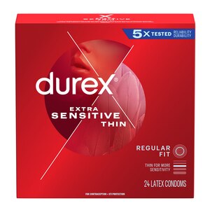 Durex Extra Sensitive - Condones premium ultradelgados lubricados