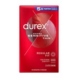 Durex Extra Sensitive Ultra Thin Lubricated Latex Condoms, thumbnail image 1 of 6