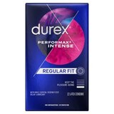 Durex Performax Intense Lubricated Ribbed Dotted Premium Condoms, thumbnail image 1 of 7