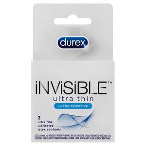  Durex Invisible Ultra Thin & Ultra Sensitive Premium Condoms 
