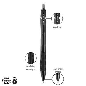Uni-Ball Jetstream RT Ballpoint Pens Bold Point 9 Count Black Ink 1.0mm