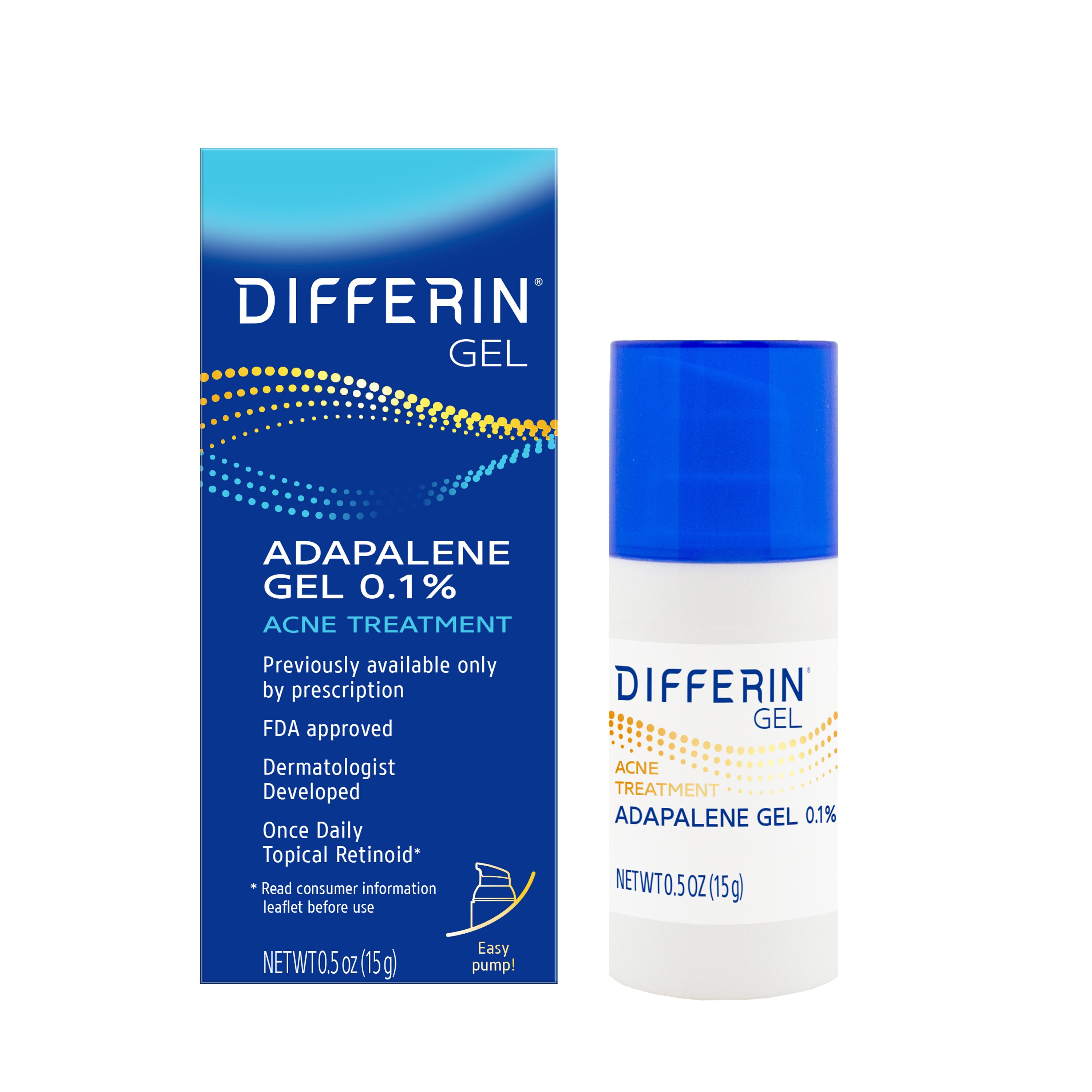 Differin .1% Adapalene Treatment Gel Pump