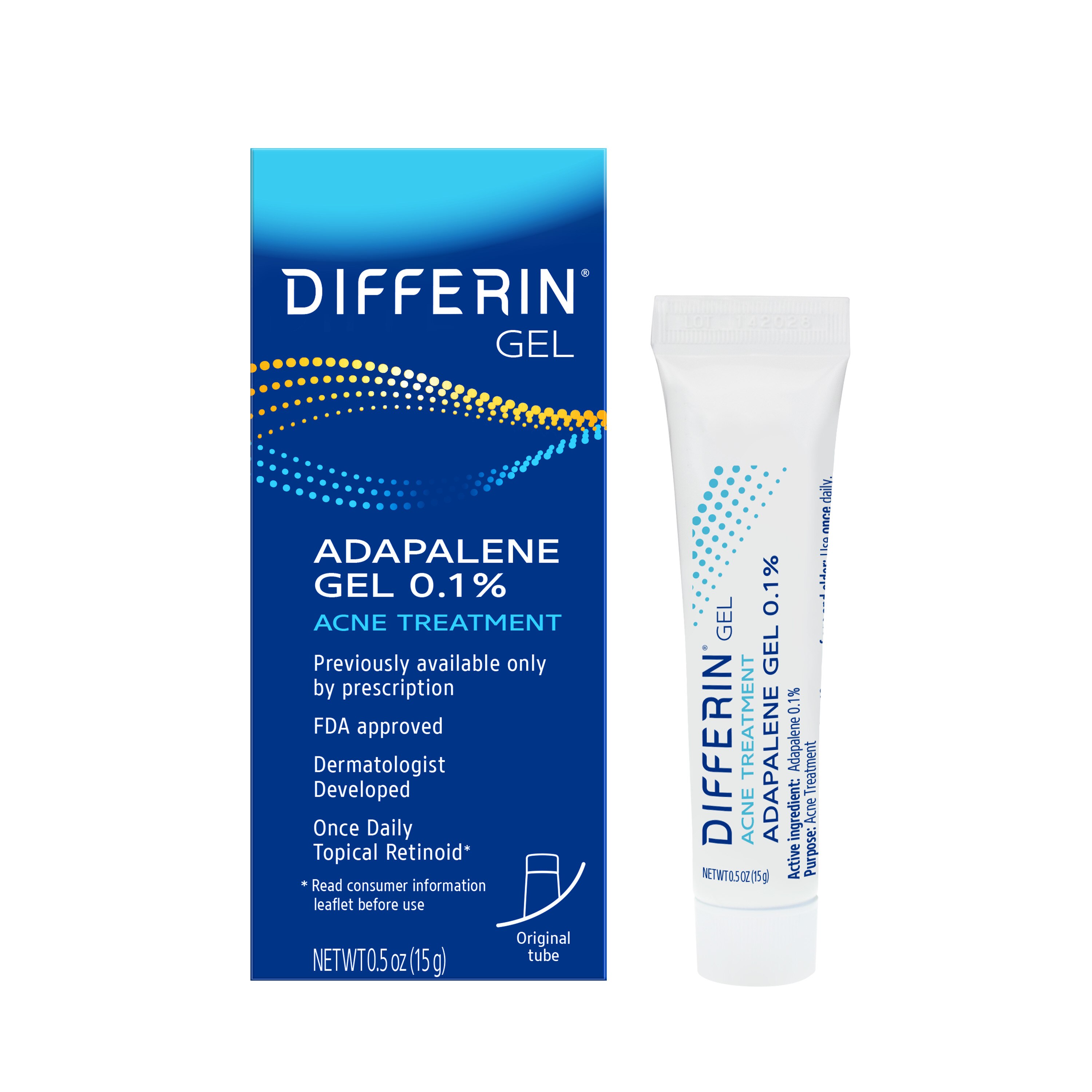 Differin Adapalene Gel 0.1% Acne Treatment, 0.5 Oz , CVS