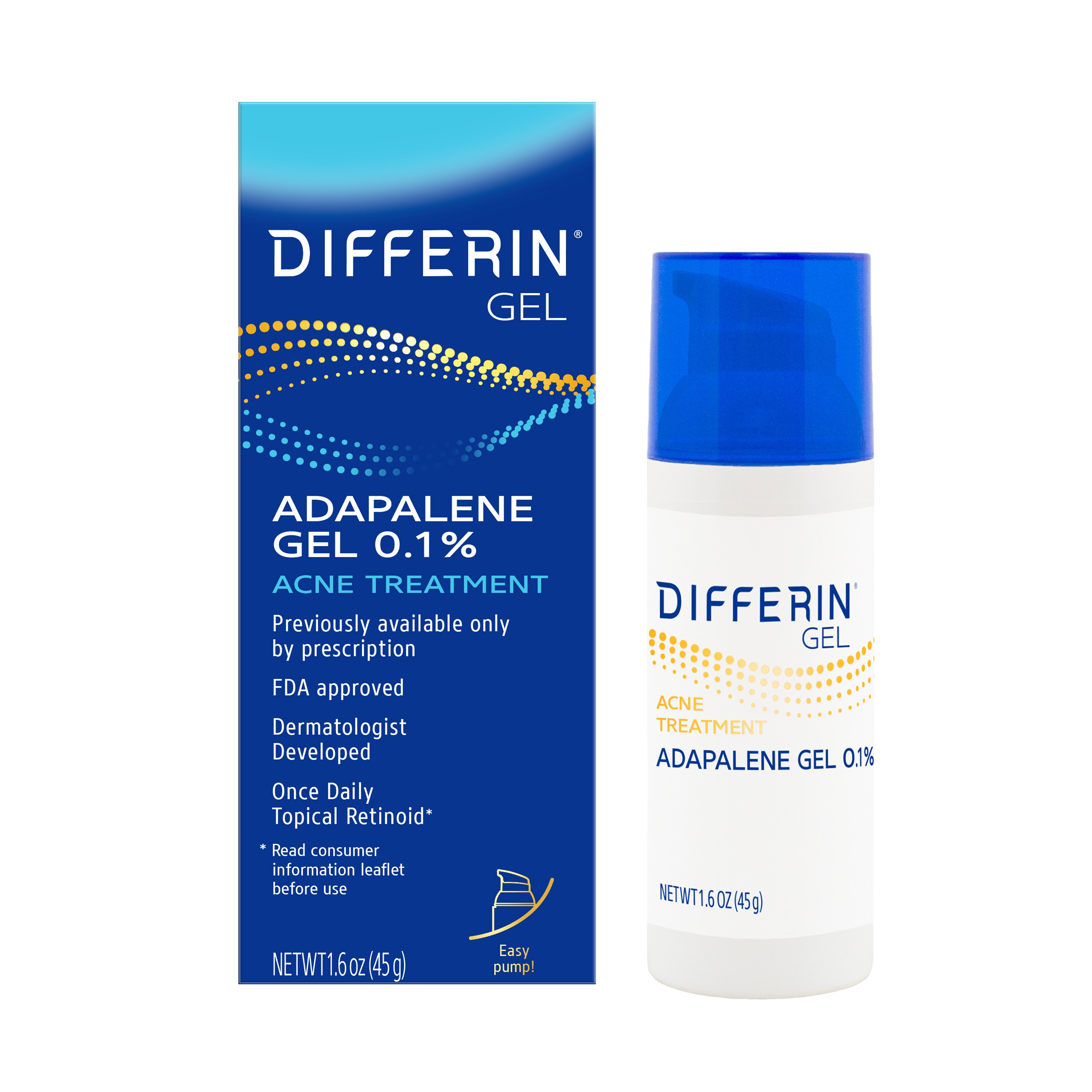 Differin .1% Adapalene Treatment Gel 45g Pump, 1.6 Oz - 1.5 Oz , CVS