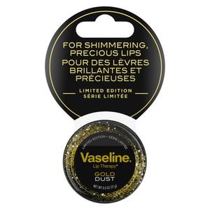Vaseline Lip Therapy Lip Balm Tin, Gold Dust For Shimmering, Precious Lips, 0.6 OZ