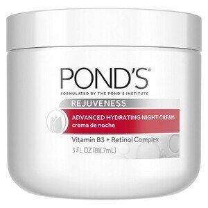 Pond's Rejuveness - Crema de noche hidratante avanzada, hidratante facial antienvejecimiento con vitamina B3 y retinol, 3 oz