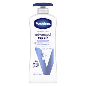 Vaseline Body Lotion Unscented Advanced Repair for Dry Skin, 20.3 OZ
