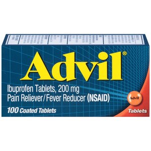 Advil Pain Reliever/ Fever Reducer 200 MG Ibuprofen Tablets, 100 Ct , CVS