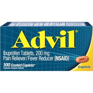 Advil Coated Caplets Pain Reliever and Fever Reducer, Ibuprofen 200mg, Fast-Acting Formula for Headache Relief, Toothache Pain Relief and Arthritis Pain Relief