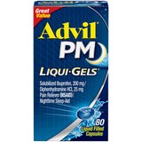 Advil PM Liqui-Gels Pain Reliever/ Nighttime Sleep-Aid Capsules, thumbnail image 1 of 3