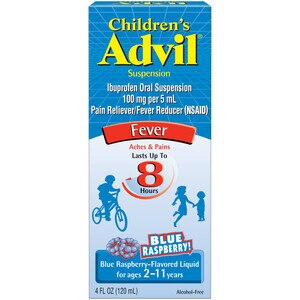 Children's AdvilSuspension (4 fl. oz), 100mg Ibuprofen Fever Reducer/Pain Reliever, Liquid Pain Medicine, Ages 2-11