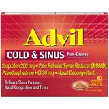 Advil Cold and Sinus Relief Coated Caplets , Non-Drowsy Pain Reliever & Fever Reducer, thumbnail image 1 of 3
