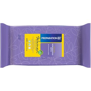 Preparation H Women�s Flushable Medicated Hemorrhoid Wipes, Burning and Itching Relief with Cucumber, Aloe, Vitamin E, Shea Butter and Chamomile, Package (48 count)