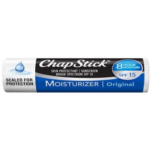 ChapStick Moisturizer (Original Flavor, 0.15 Ounce) Lip Balm Tube, Skin Protectant, Lip Care, SPF 15 - 0.15 Oz , CVS