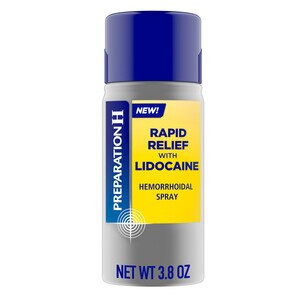 Preparation H Rapid Relief With Lidocaine Hemorrhoidal Spray, 3.8 Oz , CVS