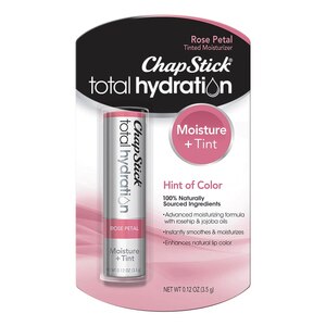 ChapStick Total Hydration Moisture + Tint Tinted Lip Balm Tube, Flaunt It Fuchsia, 0.12 OZ