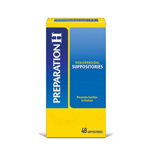 PREPARATION H Hemorrhoidal Suppositories, 48 Ct , CVS