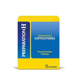 PREPARATION H Hemorrhoid Symptom Treatment Suppositories, Burning, Itching and Discomfort Relief