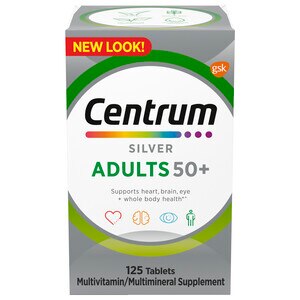 Centrum Silver - Multivitaminas para adultos mayores de 50 años, 125 u.