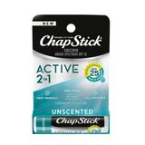 ChapStick Active 2 in 1 Chapstick, Unscented, thumbnail image 1 of 10