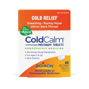 Boiron ColdCalm Meltaway Homeopathic Cold Relief Tablets, 60 Ct , CVS