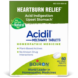 Boiron Acidil Tablets, Homeopathic Medicine for Heartburn Relief, 60 CT