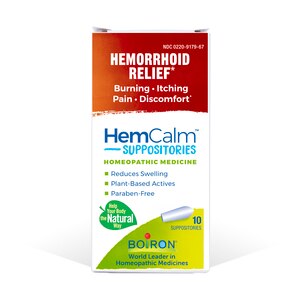Boiron HemCalm Suppositories, Homeopathic Medicine for Hemorrhoid Relief, 10 CT