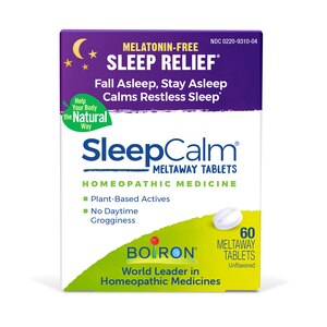 Boiron SleepCalm Meltaway Tablets - Sleep Relief, Fall Asleep, Stay Asleep, Calms Restless Sleep, 60 CT