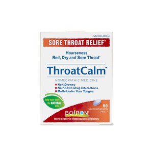 Boiron ThroatCalm Tablets, Homeopathic Medicine For Sore Throat Relief, 60 Ct , CVS