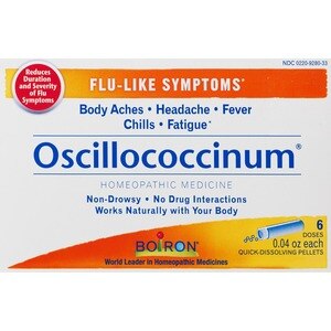 Boiron Oscillococcinum, Homeopathic Medicine for Flu-Like Symptoms, 6 CT