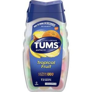 TUMS Antacid Chewable Tablets, Ultra Strength for Heartburn Relief