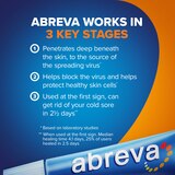 Abreva Docosanol 10% Cream Tube, FDA Approved Treatment for Cold Sore/Fever Blister, 2 grams On the Go Pack, thumbnail image 5 of 8