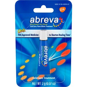  Abreva Docosanol 10% Cream Tube, FDA Approved Treatment for Cold Sore/Fever Blister, 2 grams 