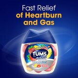 TUMS Chewy Bites Chewable Antacid Tablets with Gas Relief, Lemon & Strawberry, 54 CT, thumbnail image 4 of 6