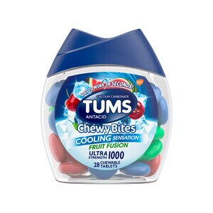 TUMS Chewy Bites With Cooling Sensation Tablets, 28 Ct , CVS
