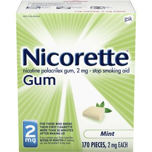 Nicorette Nicotine Gum To Stop Smoking, 2mg, Mint Flavor - 170 Count - 170 Ct , CVS