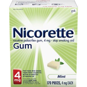 Nicorette Nicotine Gum to Stop Smoking, 4mg - 170 Count